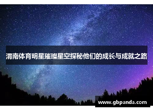 渭南体育明星璀璨星空探秘他们的成长与成就之路